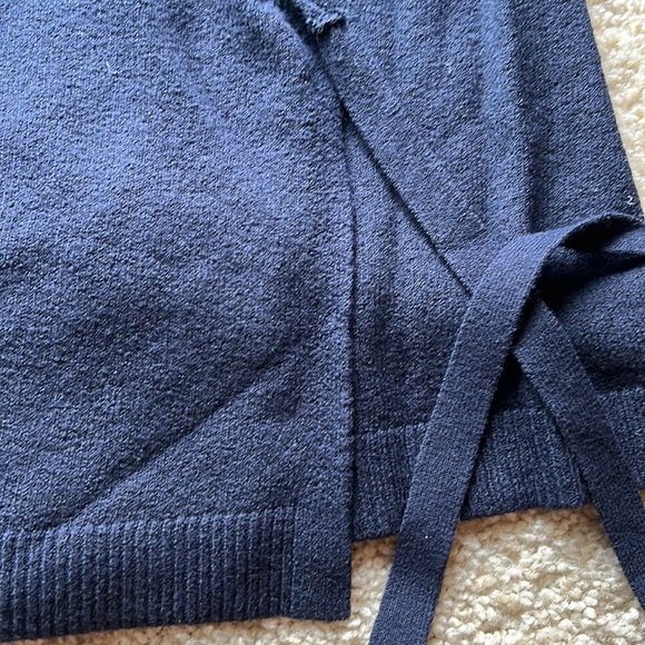 Navy Blue Loft Wrap Sweater XS - Picture 2 of 3